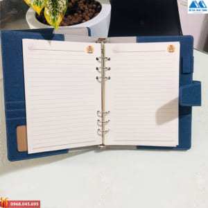 Sổ Tay Bìa Da Gáy Còng