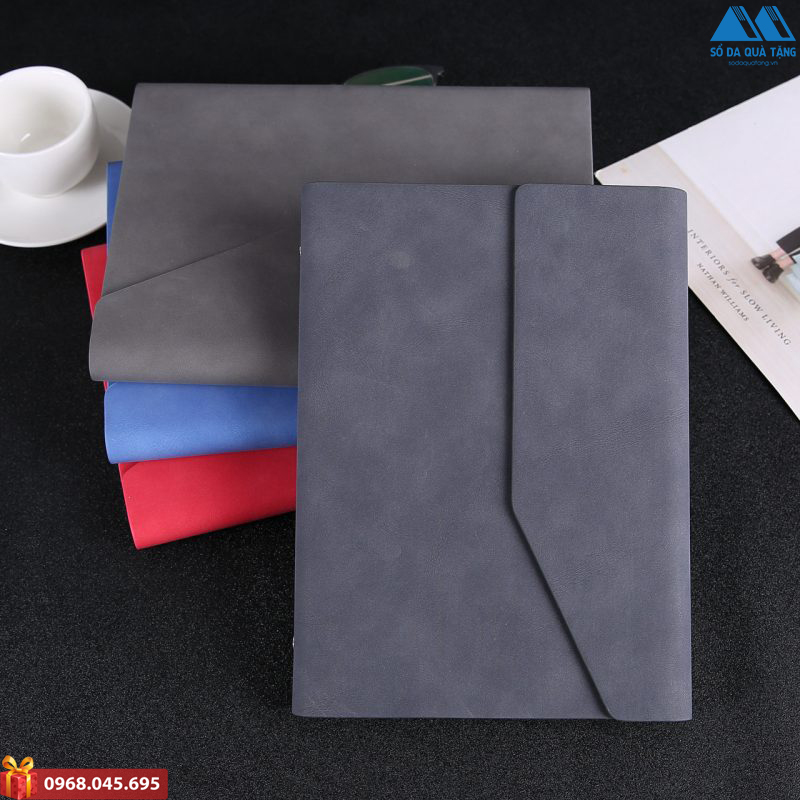 Sổ còng bìa da in logo