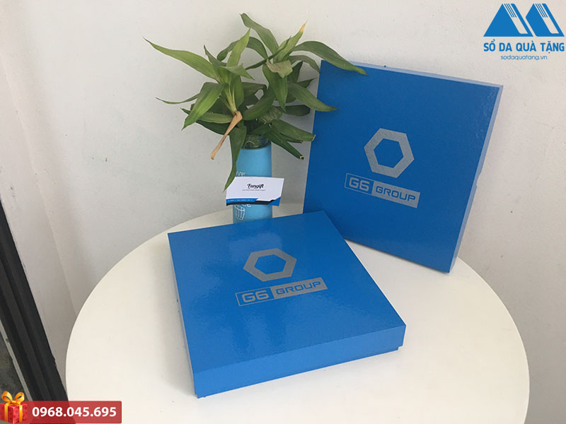 Bộ giftset sổ da bút ký in logo
