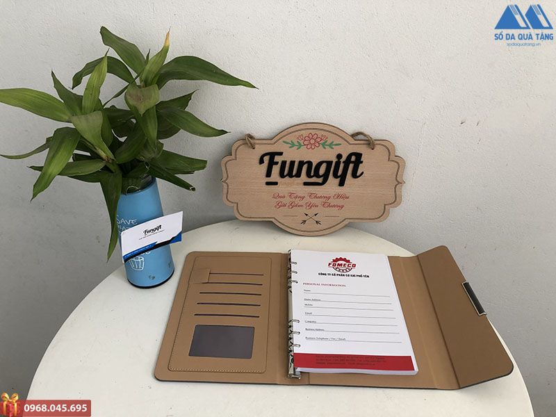 Sổ bìa da quà tặng