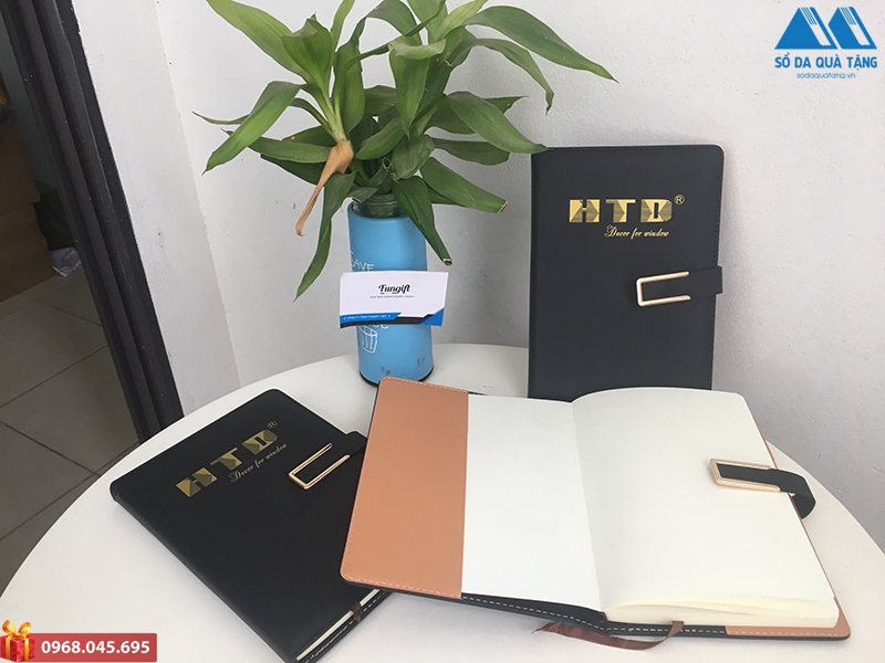 Sổ tay bìa nhét in logo giá rẻ Hà Nội