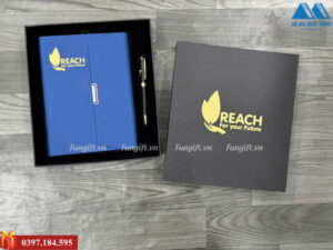 Giftset sổ bút kèm hộp in logo