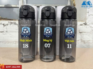 Mẫu bình nhựa nắp bật in logo